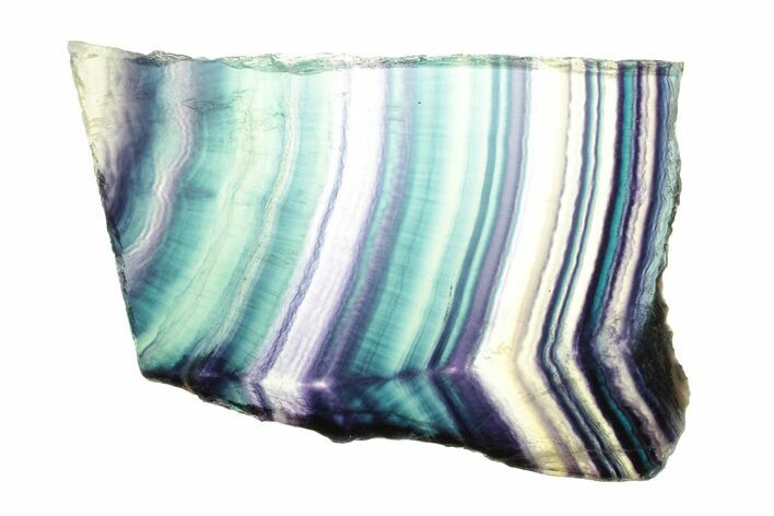 Colorful, Polished Rainbow Fluorite Slab #264632